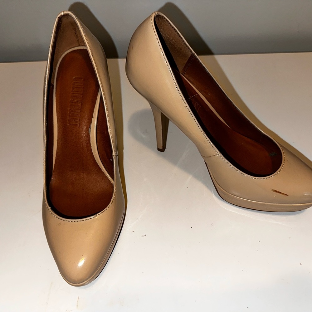 Beige pumps